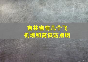 吉林省有几个飞机场和高铁站点啊