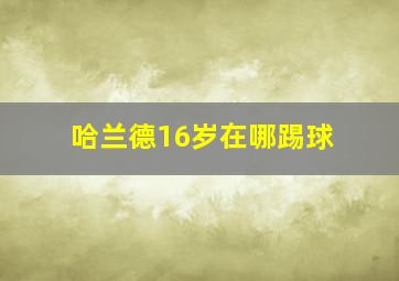 哈兰德16岁在哪踢球