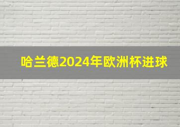 哈兰德2024年欧洲杯进球