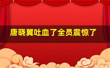 唐晓翼吐血了全员震惊了