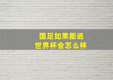 国足如果能进世界杯会怎么样