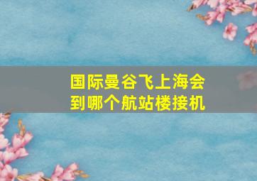 国际曼谷飞上海会到哪个航站楼接机