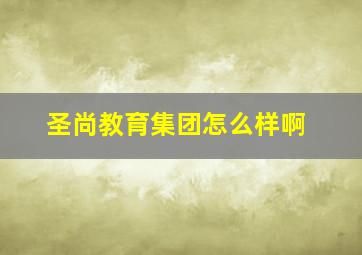 圣尚教育集团怎么样啊