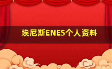 埃尼斯ENES个人资料