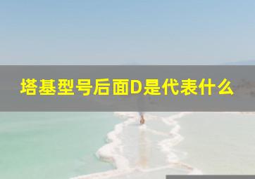 塔基型号后面D是代表什么