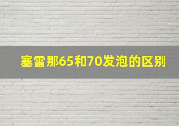 塞雷那65和70发泡的区别