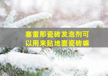 塞雷那瓷砖发泡剂可以用来贴地面瓷砖嘛