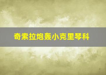 奇索拉炮轰小克里琴科