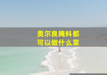 奥尔良腌料都可以做什么菜