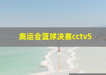 奥运会篮球决赛cctv5