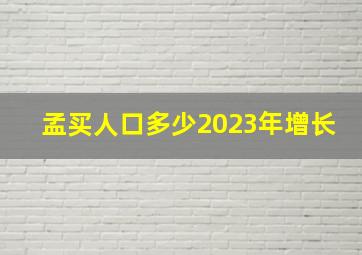 孟买人口多少2023年增长