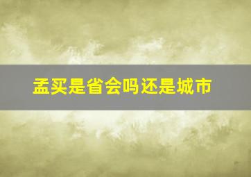 孟买是省会吗还是城市