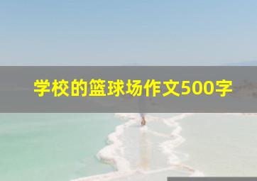 学校的篮球场作文500字