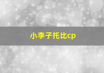 小李子托比cp