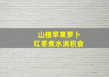 山楂苹果萝卜红枣煮水消积食