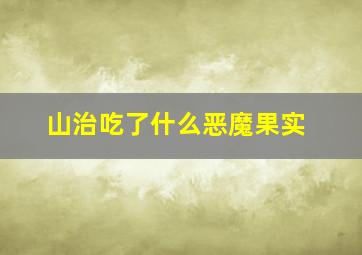 山治吃了什么恶魔果实