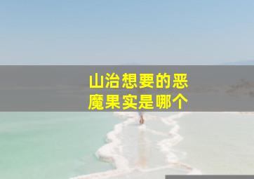 山治想要的恶魔果实是哪个