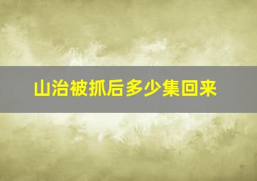 山治被抓后多少集回来