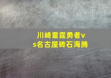 川崎雷霆勇者vs名古屋砖石海腾