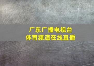 广东广播电视台体育频道在线直播