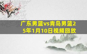 广东男篮vs青岛男篮25年1月10日视频回放