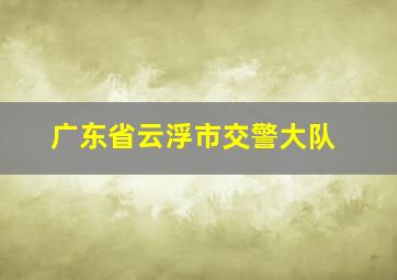 广东省云浮市交警大队