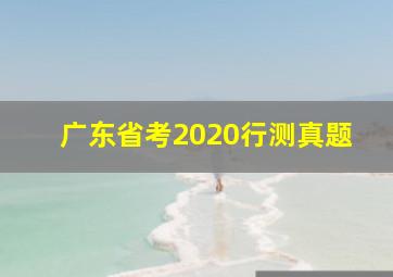 广东省考2020行测真题