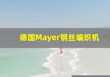 德国Mayer钢丝编织机