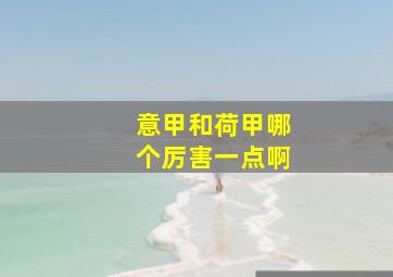 意甲和荷甲哪个厉害一点啊