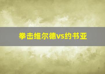 拳击维尔德vs约书亚