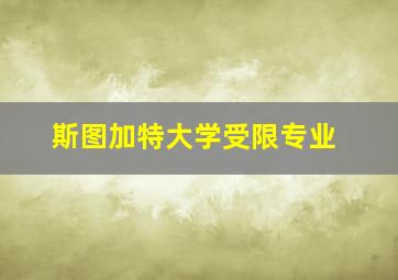 斯图加特大学受限专业