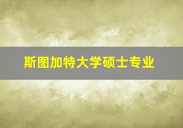 斯图加特大学硕士专业