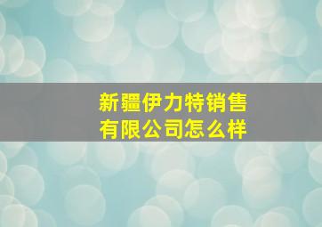 新疆伊力特销售有限公司怎么样