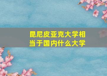 昆尼皮亚克大学相当于国内什么大学