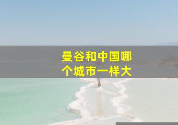 曼谷和中国哪个城市一样大