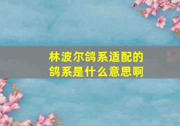 林波尔鸽系适配的鸽系是什么意思啊