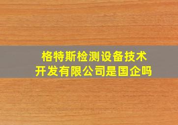 格特斯检测设备技术开发有限公司是国企吗