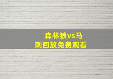 森林狼vs马刺回放免费观看