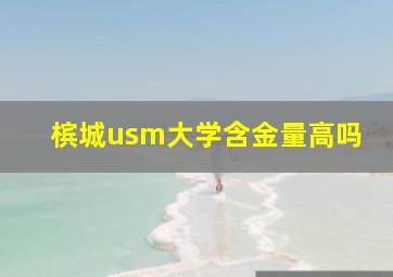 槟城usm大学含金量高吗