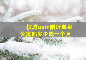 槟城usm附近单身公寓都多少钱一个月