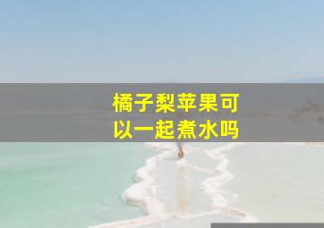 橘子梨苹果可以一起煮水吗