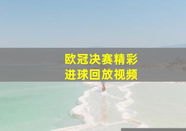 欧冠决赛精彩进球回放视频