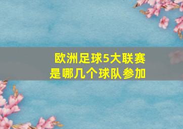 欧洲足球5大联赛是哪几个球队参加