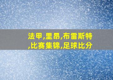 法甲,里昂,布雷斯特,比赛集锦,足球比分