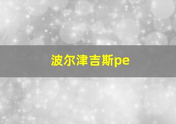 波尔津吉斯pe