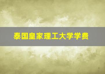 泰国皇家理工大学学费