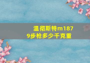 温彻斯特m1879步枪多少千克重