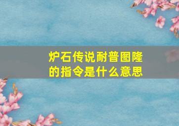 炉石传说耐普图隆的指令是什么意思