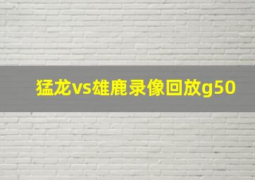 猛龙vs雄鹿录像回放g50