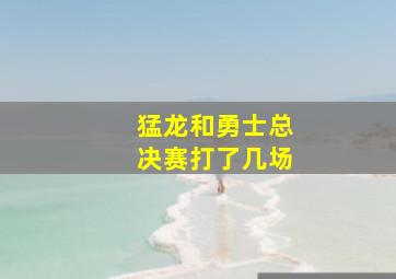 猛龙和勇士总决赛打了几场